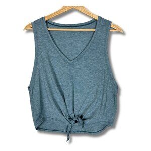 Lululemon Knot Gonna Fly Tank Top Athletic Heathered Deep Cove Women's Size 6